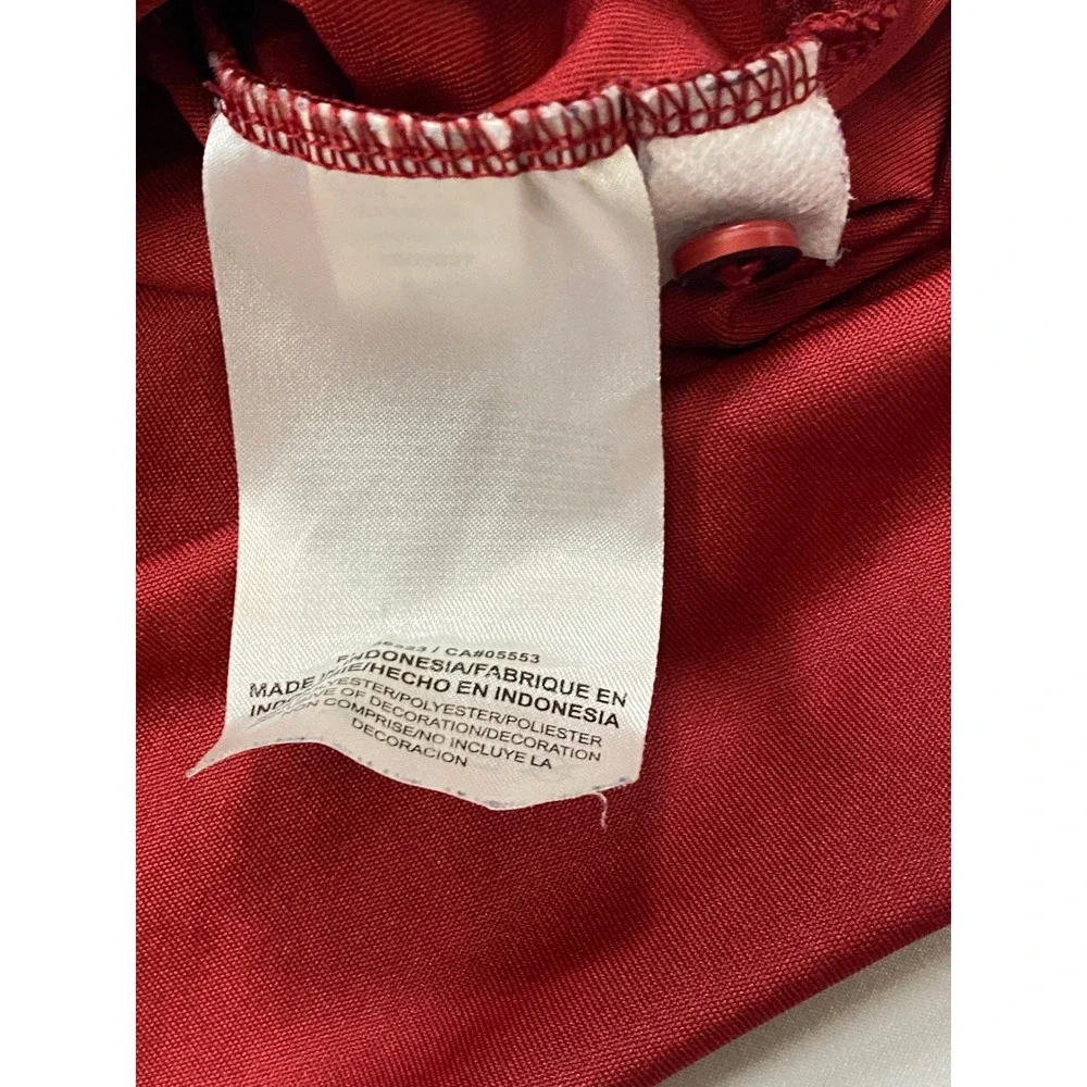 Nike Alabama Crimson Tide Dri-FIT Striped Polo Shirt Mens 3XL Red Short Sleeve